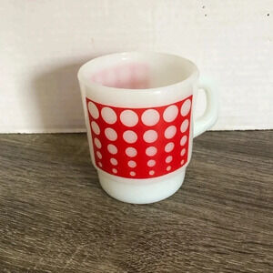 Vtg Anchor Hocking  Milk Glass Mug